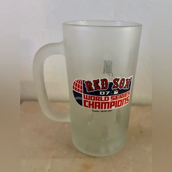 MLB Boston Red Sox 2007 World Champions Frosted Beer Mug Glass BOELTER - Picture 2 of 9